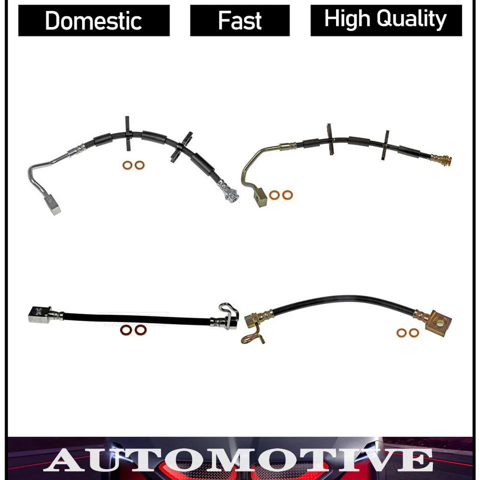 Línea de freno de manguera hidráulica de freno delantero trasero 4 para Ford Lobo 2005 Foto 1 de 4