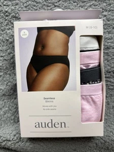 Women's 4 pk Seamless Bikini Underwear - Auden Assorted Color Size M 8-10 - Picture 1 of 3