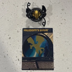 Bakugan Preyas Diablo Black Aquos B2 Bronze Attack 630G - Freedom's Wave card - Picture 1 of 3