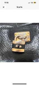 Chloe Paddington Long Wallet Black Leather Round Zip with Padlock & Key - Picture 1 of 14