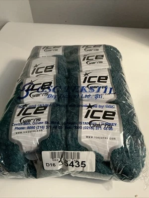 Fios de gelo 8 novelos nova venda azul-petróleo metálico - Imagem 1 de 4