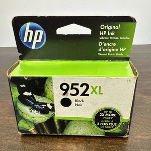 HP 952XL Black Ink Cartridge NEW GENUINE Officejet Exp 12/2021 - Picture 1 of 2