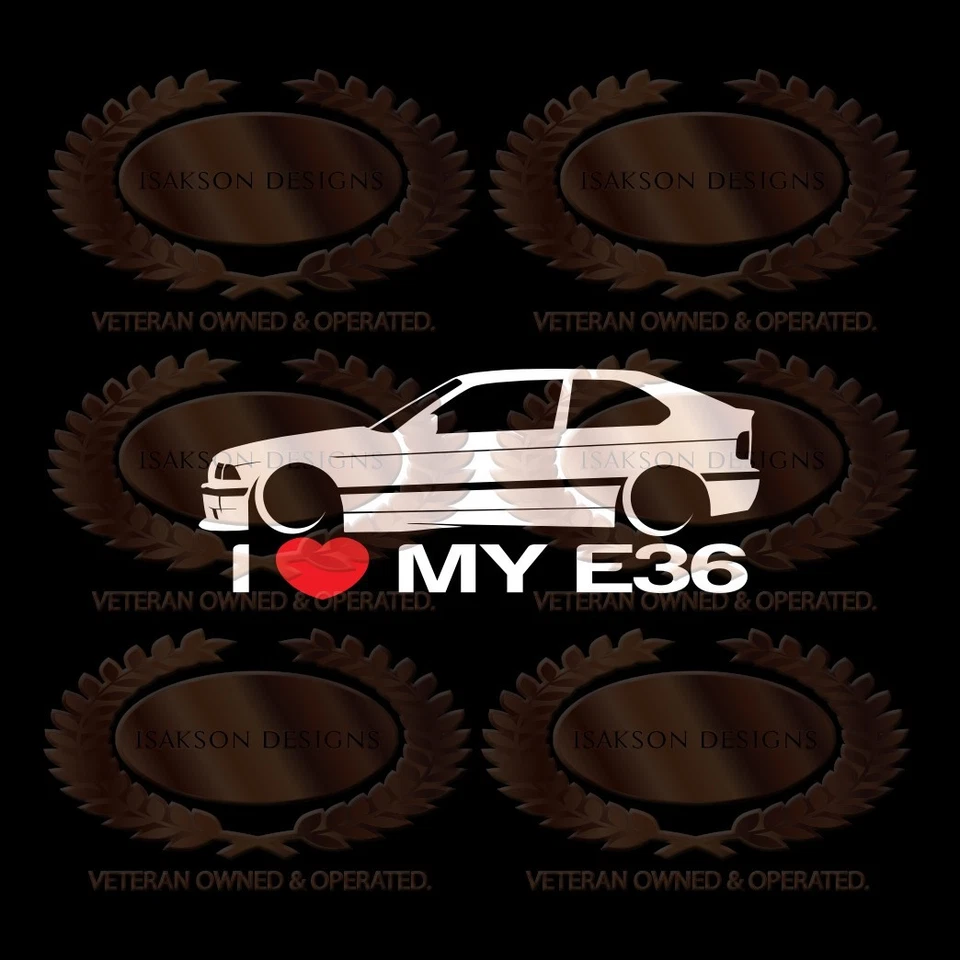 Calcomanía adhesiva bajada I Love My E36 para BMW Serie 3 TI Compact Foto 1 de 1