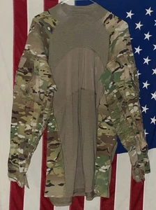 US Army Combat Shirt Uomo XL Fiamma Resistente Verde Multicam Utility Militare USA - Foto 1 di 3