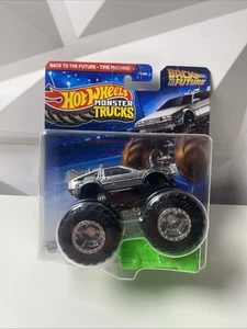 Hot Wheels Monster Trucks Back To The Future Time Machine Silver Mattel - Picture 1 of 4