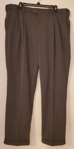 Herren Perry Ellis Portfolio Anzughose/Hose Größe 40/32 anthrazit plissiert - Bild 1 von 2