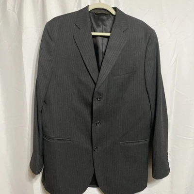 Abrigo deportivo Merona 42R carbón rayas 3 botones Foto 1 de 4