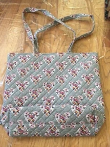 Bolso de Mano VERA BRADLEY Vera Mon Amour Gris Todo Rosa Corazones Flores Nuevo sin Etiquetas - Imagen 1 de 1