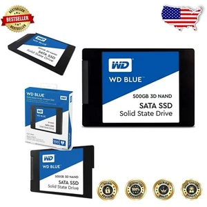 500GB WD Blue 3D NAND Internal SSD - 2.5" SATA III Drive, Fast Performance - Picture 1 of 7