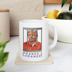 President TRUMP - NARANJA ES LA NUEVA NARANJA 11 oz taza/taza de cerámica ¡ENCIÉRRALO! - Imagen 1 de 5