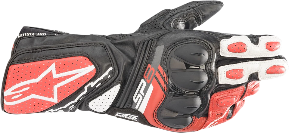 ALPINESTARS SP-8 V3 Gloves Black/White/Red Medium 3558321-1304-M
