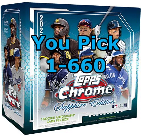 2021 Topps Chrome Sapphire Edition Baseball  1-660 You Pick, Complete Your Set - Image 1 of 1