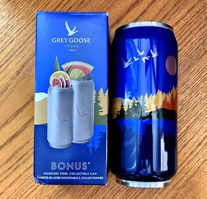 Grey Goose Vodka Brushed Stainless Steel Collectible Can Tumbler - Picture 1 of 4