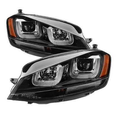 Spyder Auto 5080578 DRL LED Projector Headlights Fits 14-19 Golf Golf R Foto 1 de 4