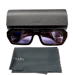 Prada SPR A12-F 17N-50B Sunglasses Brown Multi Havana Violet Mirror w/case - Picture 1 of 10
