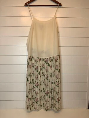Vestido DE COLECCIÓN Scott McClintock 16W Talla Grande Plisado Floral ¡HERMOSO! Hecho en Estados Unidos Foto 1 de 4