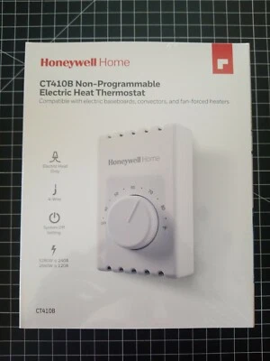 Honeywell CT410B Thermostat Manual 4-Wire for Baseboard Electric Non-Programmabl - Image 1 of 4