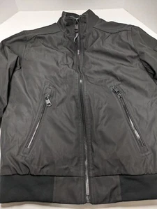 CALVIN KLEIN MOCK NECK FULL ZIP JACKET SMALL BLACK MSRP $195 - Picture 1 of 5