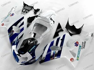 For GSXR1000 2000-2002 White Blue ABS Injection Mold Bodywork Fairing Kit Cowl - Imagen 1 de 8