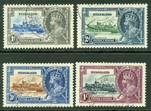 SG 123-126 Nyasaland 1935. 1⁄2d bis 1/-. Sehr fein gebraucht CAT £70 - Bild 1 von 1