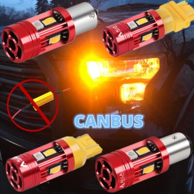 LED CANBUS Amber Yellow Turn Signal Light Bulbs 1157,3157,7443,7507 Plug & Play - Image 1 of 2