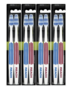Listerine Reach Interdental Toothbrush Full Firm Twin - 4 Pack