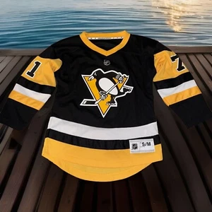 Men's Fanatics Evgeni Malkin 71 Black Gold Pittsburgh Penguins Home Jersey Small - Picture 1 of 11
