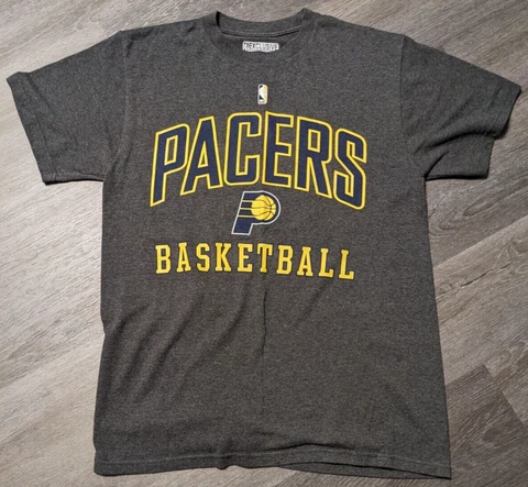 NBA Exclusive Collection Pacers Basketball Adult Med Paul George 24 Gray T-Shirt Cover