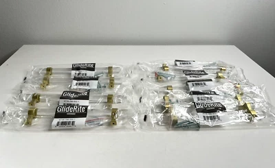 "9 tiradores de gabinete GlideRide acrílico transparente oro satinado 4718-160-SG 6,25"" nuevo sellado" Foto 1 de 4