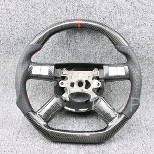 Carbon Fiber Steering Wheel Fits Chrysler 300C Charger Challenger SRT8 05-09 - Picture 1 of 5