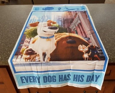 Every Dog Has His Day Panel 23x42 Quilting Treasures Secret Life Of Pets - Image 1 of 3