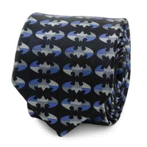 DC Comics Batman Blue Blocked Black Men's Tie - Picture 1 of 5