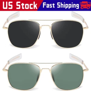 Aviator Sunglasses Premium Military Pilot Ultraviolet Mens Polarized Sunglasses - Picture 1 of 21