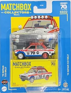 Matchbox Collectors ‘70 Datsun 510 Rally white #3/22 2023 New - Bild 1 von 3