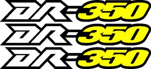 DR350 Dr 350 Yellow Swingarm Stickers Decals Graphics airbox tank dirtbike 7" - Picture 1 of 2