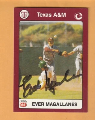 Ever Magallanes Texas A&M Aggies AUTO Signed 1991 Card Maywood California - Image 1 of 2