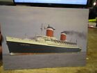 Old Boat Ship Postcard United States Atlantic Blue Riband Lines Maiden Voyage Uk