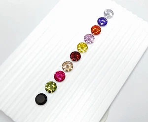 Cubic Zirconia AAA Quality Round shape 10 Multi-Colors Loose Stones (1 - 15)mm - Picture 1 of 55