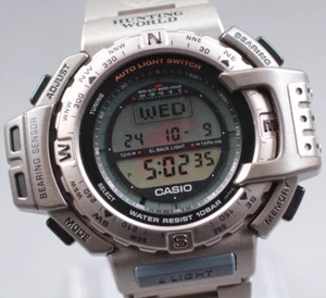 New Batt [Near MINT] CASIO ProTrek PRT-420 Men Watch HUNTING WORLD Edition JAPAN - Picture 1 of 10