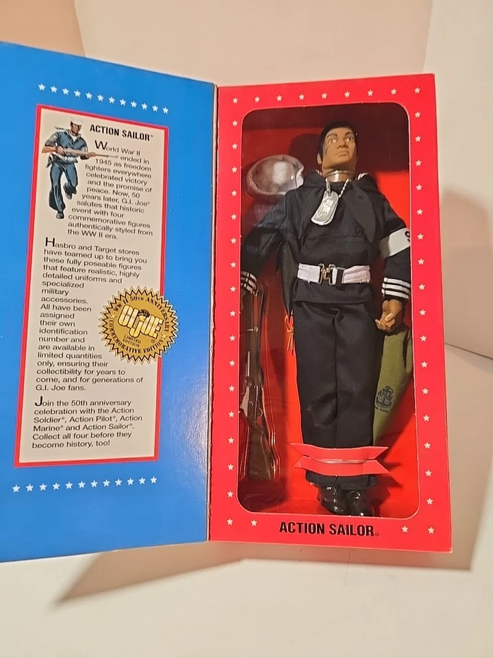 Gi Joe 12" Action Sailor African Black WWII Figure 50th Anniv 1996 Hasbro