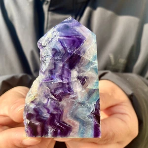 160G Color Natural Fluorita Obelisco Cuarzo Cristal Energía Columna Reiki Reparación - - Imagen 1 de 14