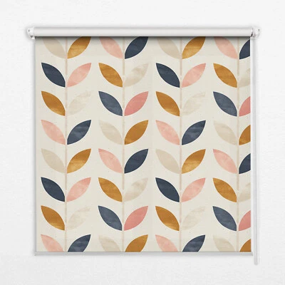 Seitenzugrollo Lichtdurchlässig Für Fenster Schnurzug Sonnenschutz Blätter - Bild 1 von 4
