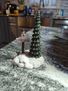 Dept 56 Let It Snow Snowman Sign 5259-4 Snow Village Accessory  - Picture 1 of 9