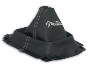 FOR MAZDA MX-5 MIATA NA 89-98 GEAR SHIFT BOOT GAITER LEATHER EMBROIDERY GRAY - Picture 1 of 4