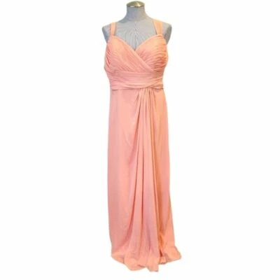 Watters and Watters | Style 4515 Formal Bridesmaid Dress Coral Size 16W — 第 1/4 张图片