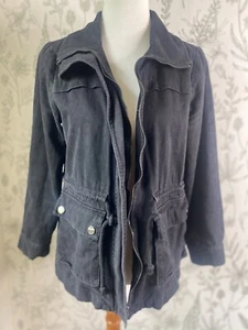 ModCloth Size Medium Black Escape Into Nature Full Zip Utility Jacket - Picture 1 of 9