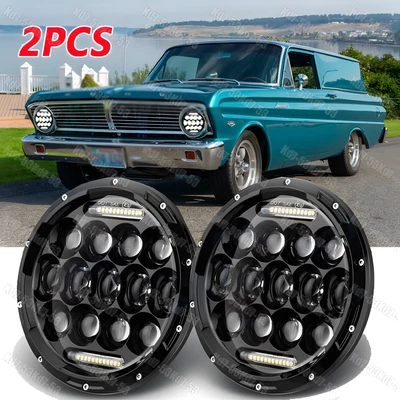 Faro LED redondo Hi-Lo 2x Fit Ford Falcon Sedán Entrega 1961-1965 7 pulgadas Foto 1 de 4