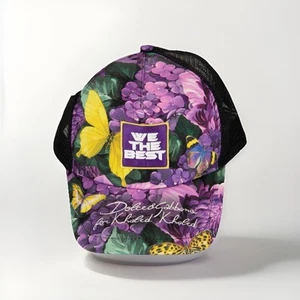 Rare DOLCE & GABBANA x DJ Khaled Mesh Back Hat Purple Black Butterfly & Flowers - Picture 1 of 4