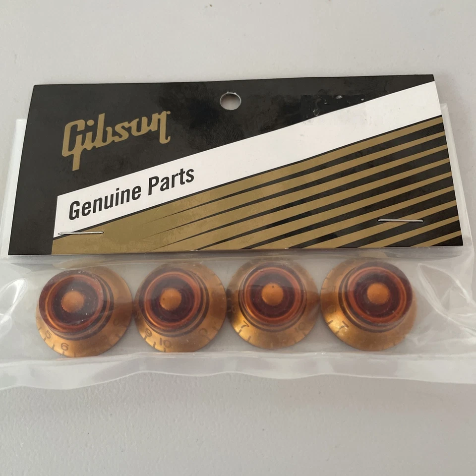 Gibson Les Paul Knobs Amber Top Hat Set Bell Guitar Parts R9 SG R7 Firebird R8 T