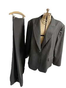 Tahari Arthur S Levine Pant Suit Size 24W Two Piece Set High Rise Pockets EXEC - Picture 1 of 24